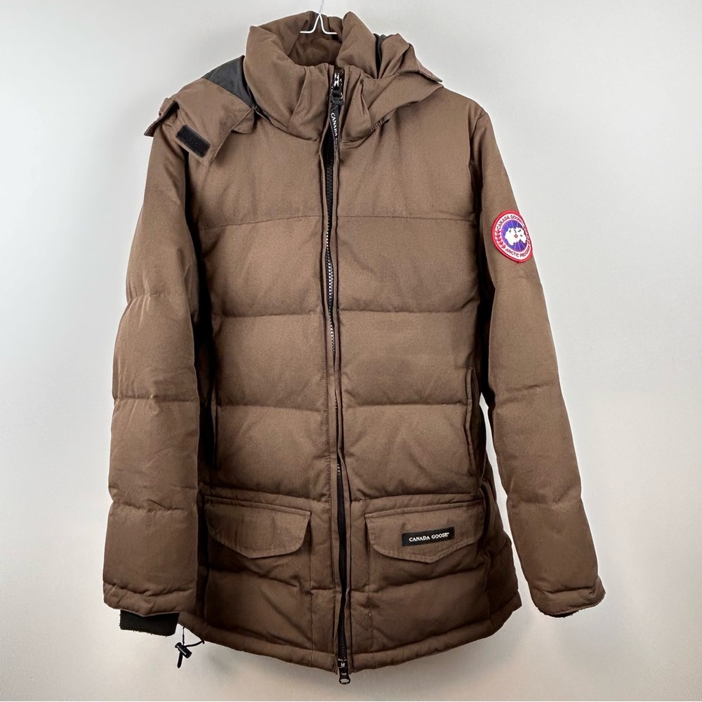 Canada Goose Chelsea Style Down Parka Women’s L Brown Arctic Program Made Canada